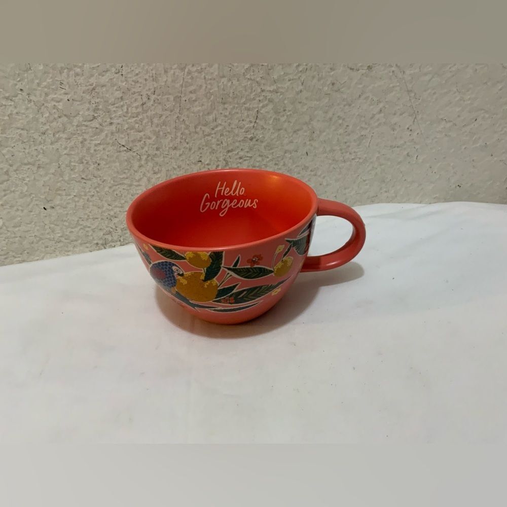 Threshold Mug hello gorgeous birds wide 5” round